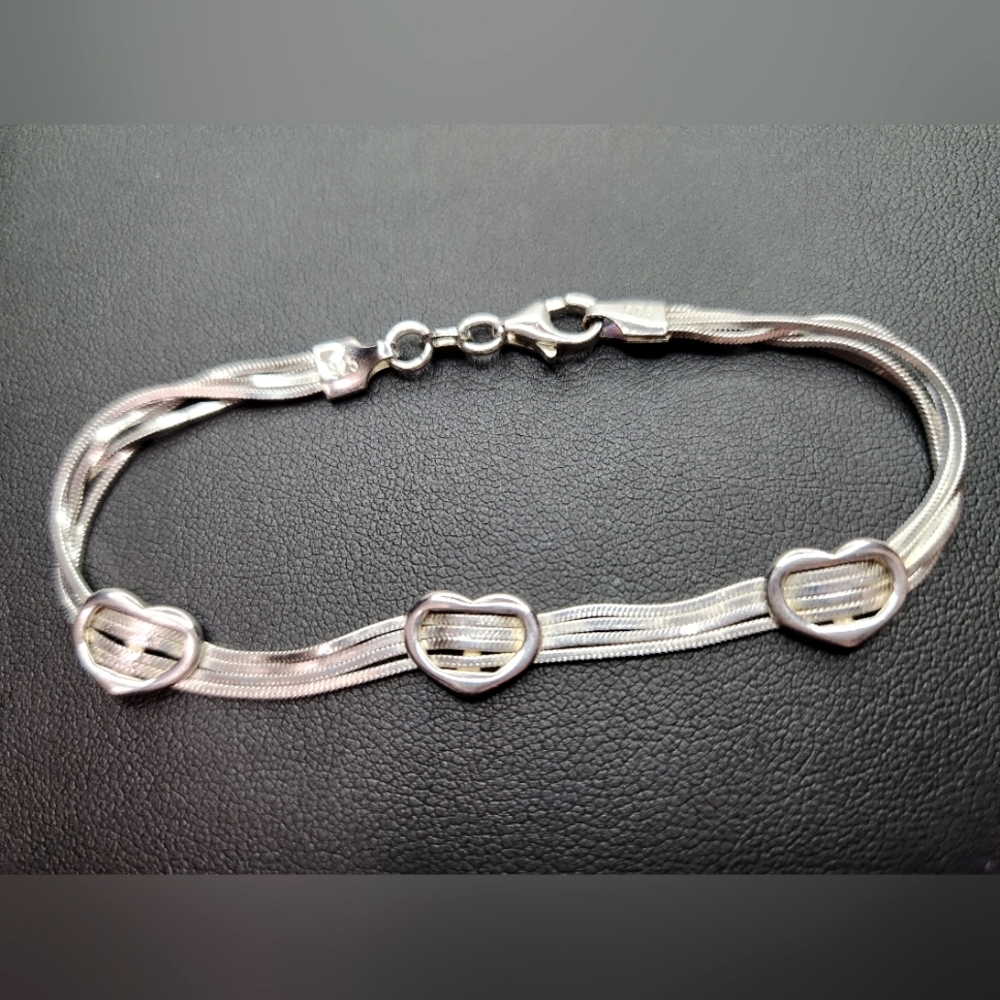 Silver 925 Heart Bracelet